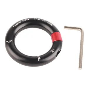 Fydun Rappel 12mm Opening Detachable Climbing Connector Belay for Rock Climbing Arborist Connection Point Black for Families (Black)