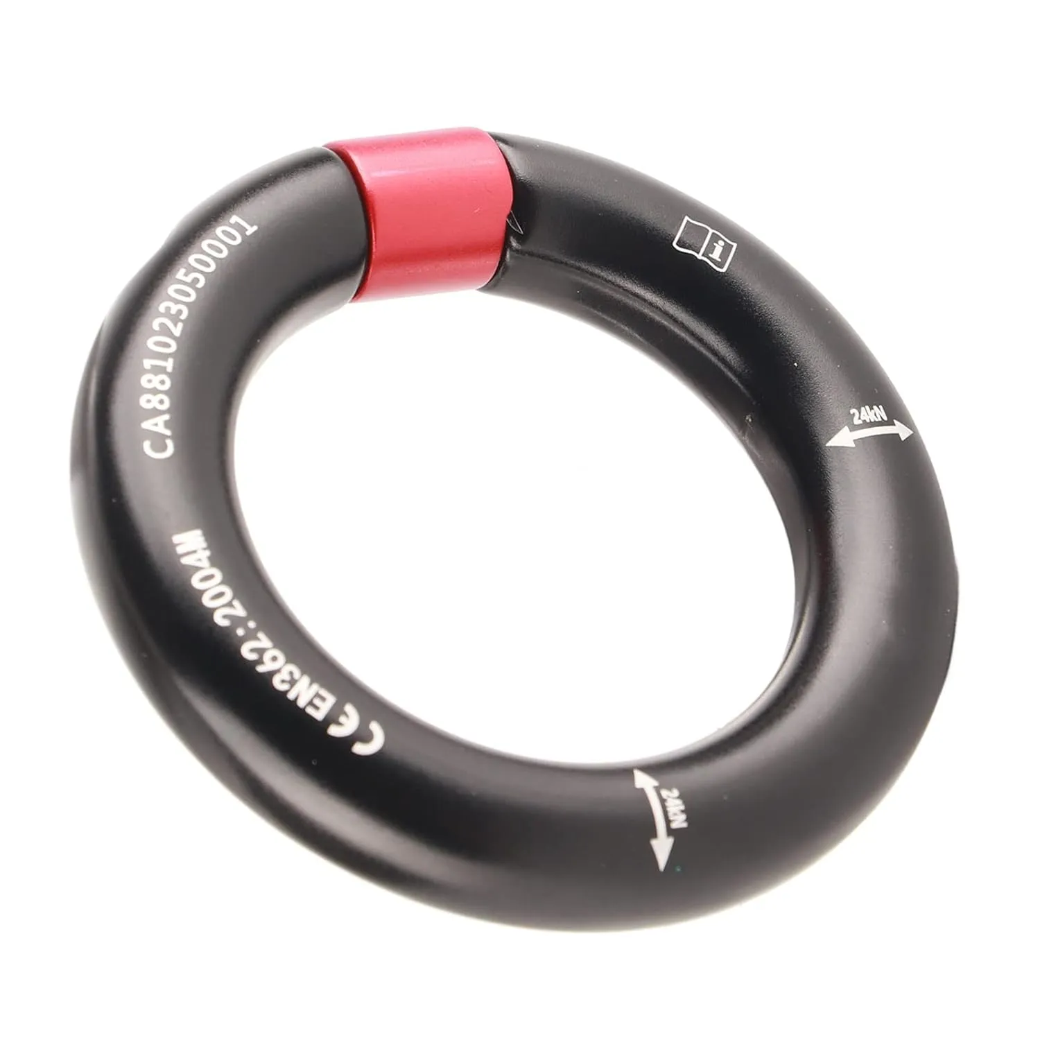 Fydun Rappel 12mm Opening Detachable Climbing Connector Belay for Rock Climbing Arborist Connection Point Black for Families (Black)