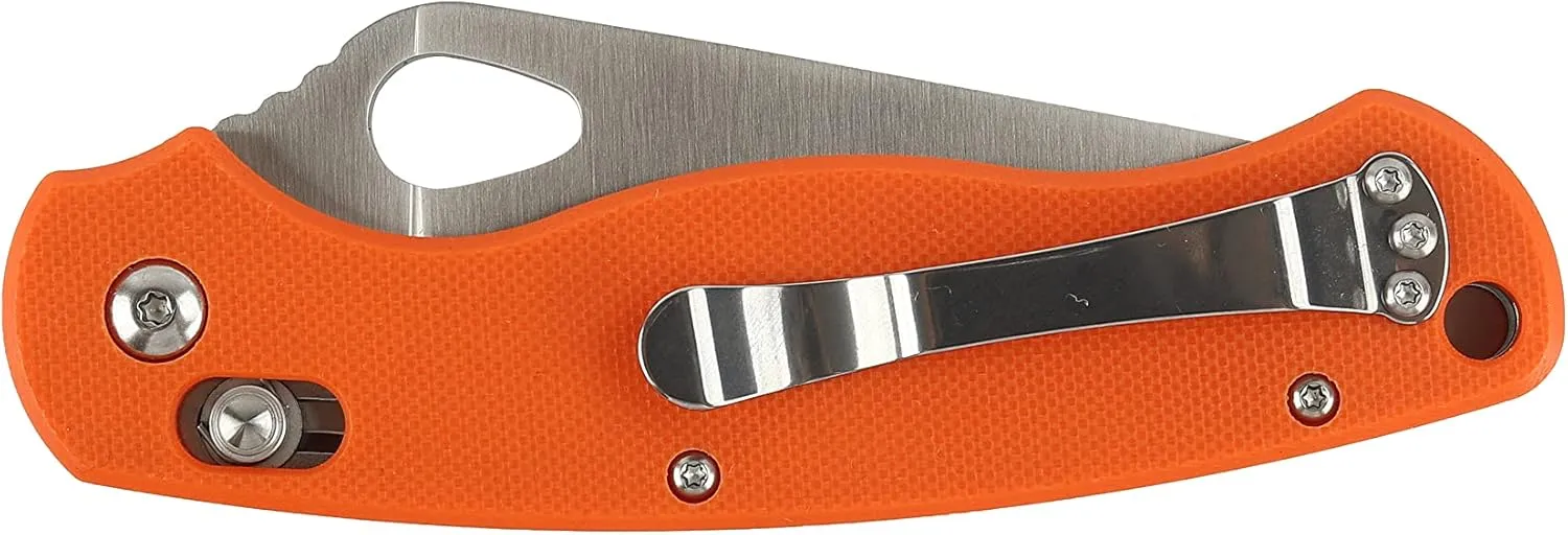 Ganzo G729-OR Orange Folding Pocket Knife 440C Stainless Steel Blade G10 Anti-Slip Handle with Clip Hunting Fishing Camping Folder Outdoor Utility Folding Knife EDC Knife (Orange)