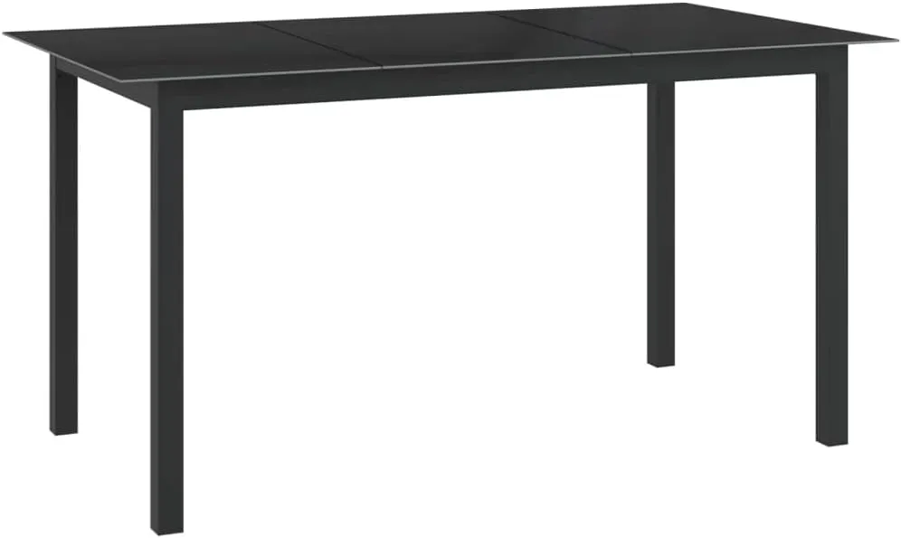 Garden Table Black Aluminum Durable Medium Tables Furniture Folding Outdoor Dining Camping Table