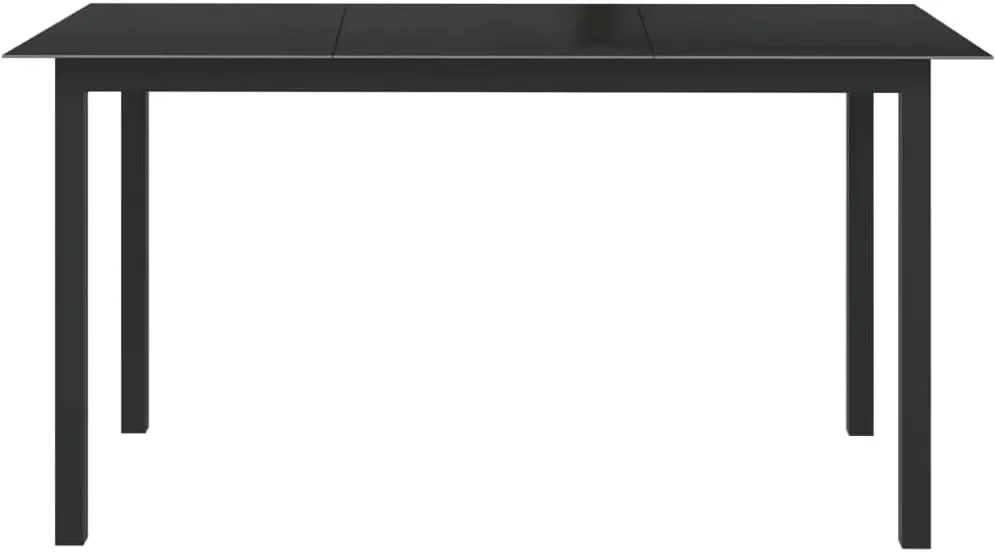 Garden Table Black Aluminum Durable Medium Tables Furniture Folding Outdoor Dining Camping Table