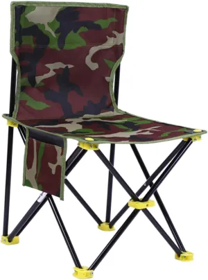 Garneck Oxford Cloth Steel Frame Sturdy Lightweight Outdoor Folding Chair for Hiking Fishing Camping Beach Travel Picnic