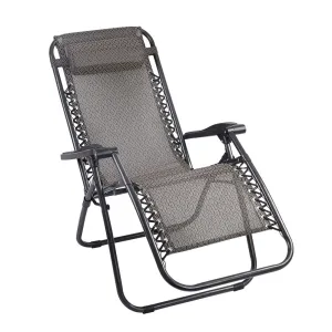 GB Beige Zero Gravity Outdoor Reclining Chair Recliner