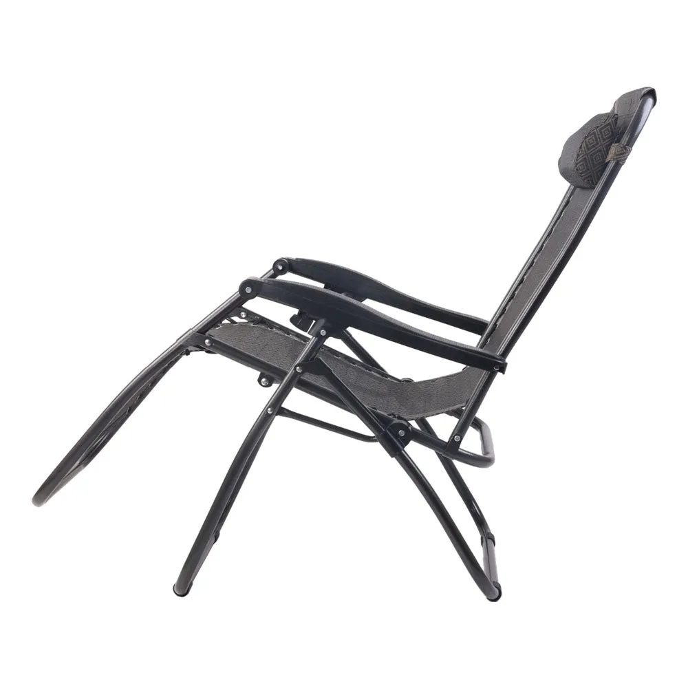 GB Beige Zero Gravity Outdoor Reclining Chair Recliner