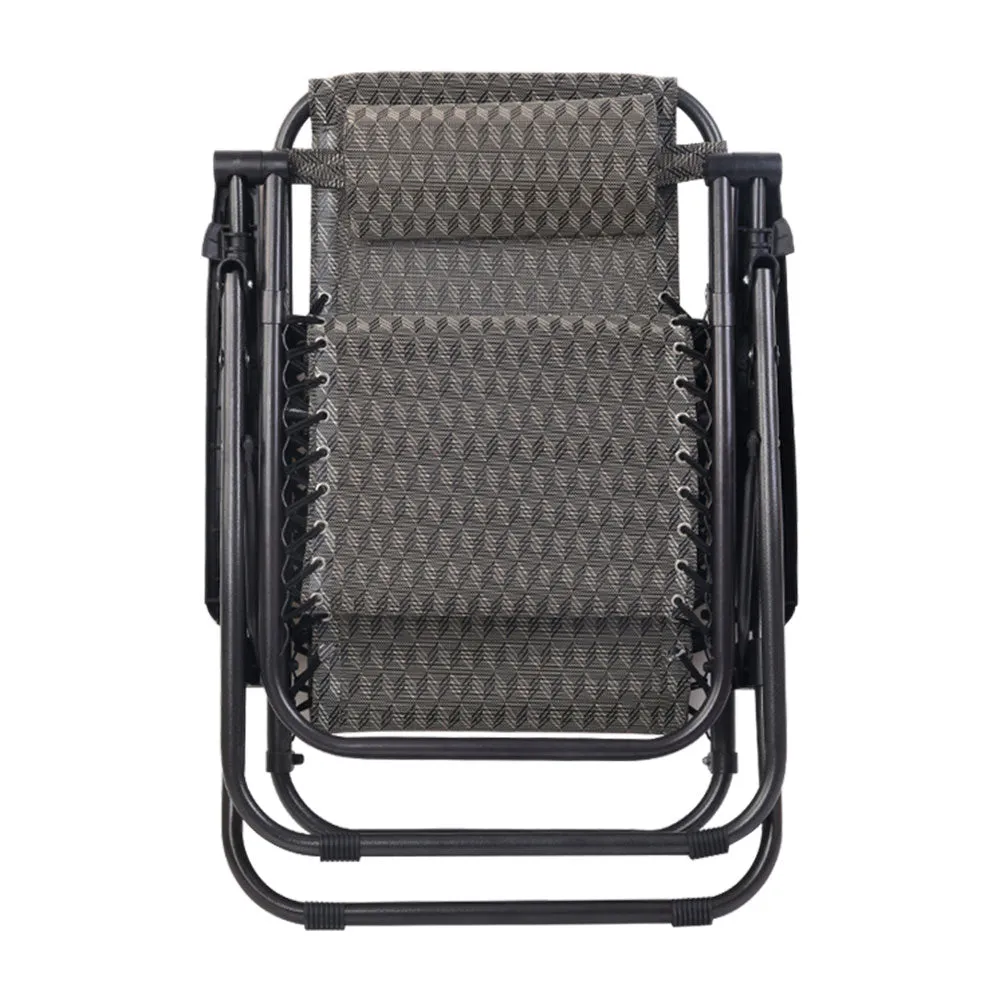 GB Grey Zero Gravity Outdoor Reclining Chairs - set of two