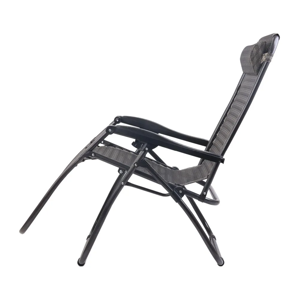 GB Grey Zero Gravity Outdoor Reclining Chairs - set of two
