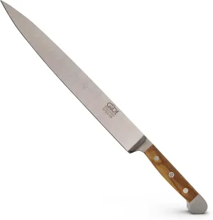 Güde Alpha Olive Series Hand Forged/Sharpened Slicing Knife, 10-in - Ice Hardened Steel - Made in Solingen, Germany Since 1910