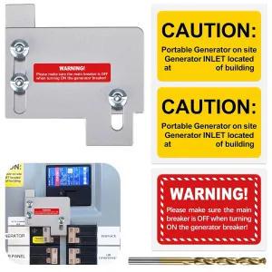 Generator Interlock for Cutler Hammer Only CH Series TAN Breaker 150 or 200 Amp Panels with 1 1/2 Inches Spacing, Silver