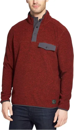 G.H. Bass & Co. Men's Arctic Terrain Polar Fleece 1/4 Snap Mockneck Soft Pullover