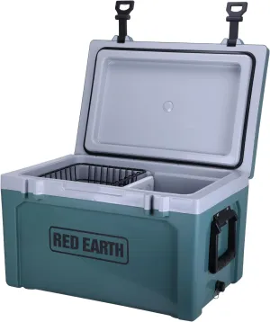 GiNT Ultra-Light 52 Quard Hard Cooler Insulated Portable Ice Chest Box with Basket & Divider, Great for The Beach, Boat, Fishing, Barbecue or Camping