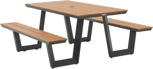 Global Industrial Urban 6' Plastic Rectangular Picnic Table, Tan