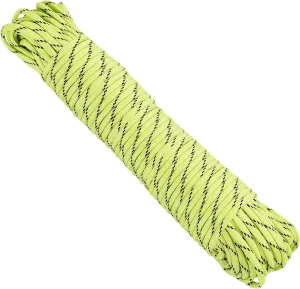 Glow-in-Dark Braided Rope 100 Ft. High Visible Multi Utility Cord, Lightweight and Durable with Excellent Knot Retention | Good for Camping, Construction Projects, Boating, and Fishing – by Ram-Pro