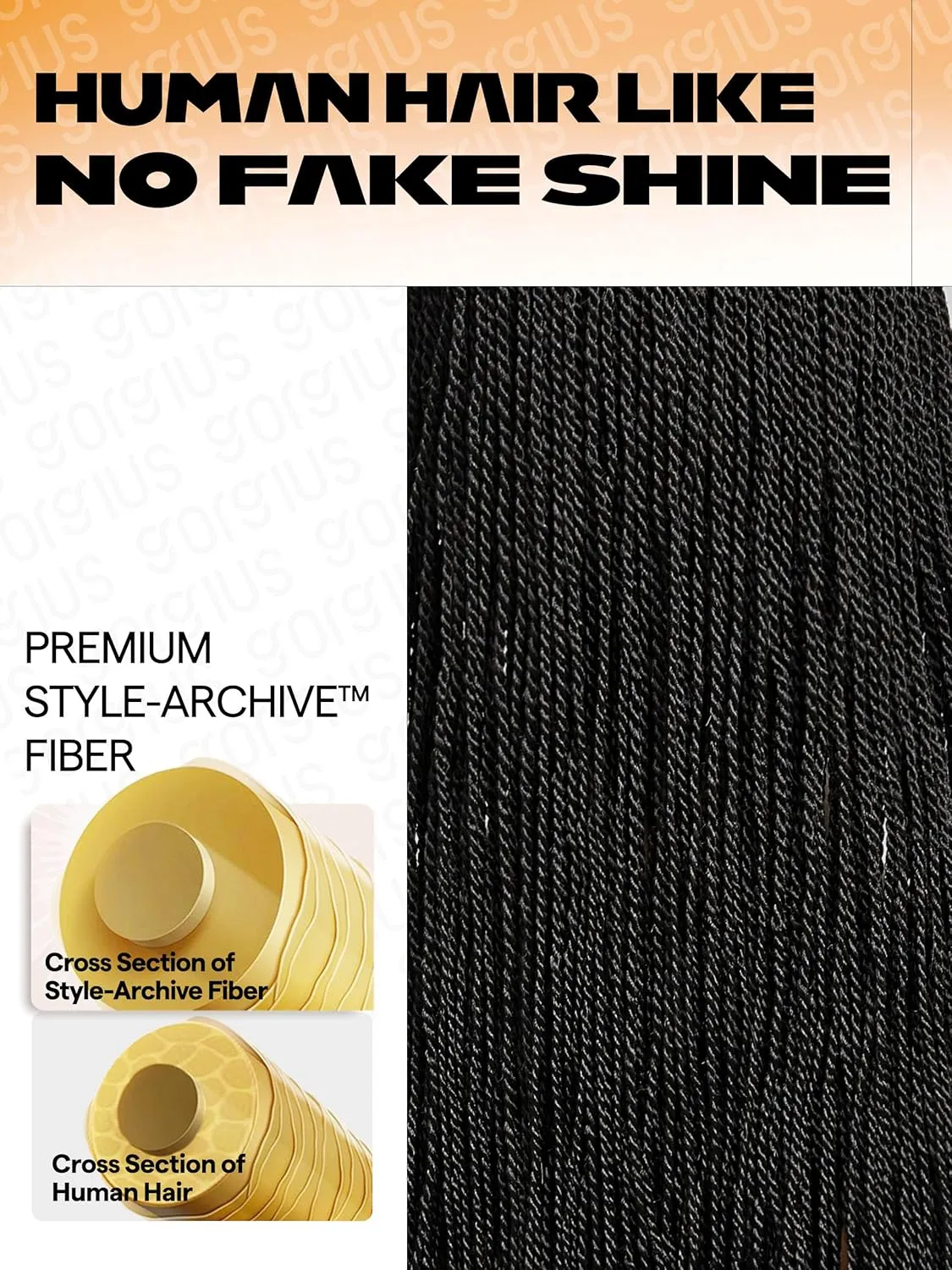 GORGIUS Braided Headband Wig Micro Box Braid Wigs Pre Handmade Synthetic Brading Hair