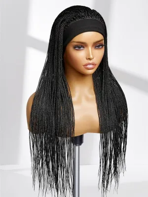 GORGIUS Braided Headband Wig Micro Box Braid Wigs Pre Handmade Synthetic Brading Hair