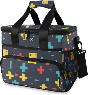 Graffiti Blue Cooler Bag Insulated Cooler Soft Sided Cooler 24 Can Portable Picnic Bag Large Leakproof Lunch Bag Box for Beach Grocery Camping Travel Car Men Women