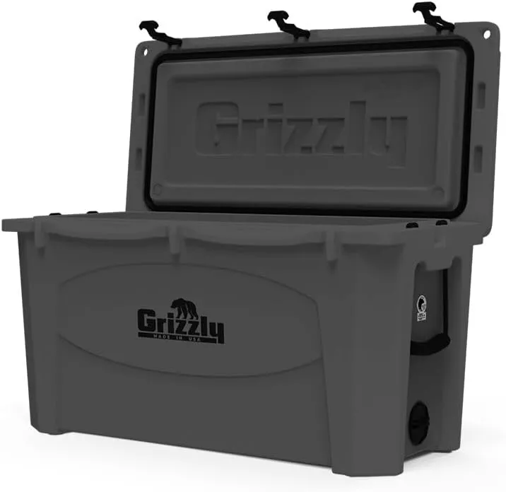 Grizzly 100 Cooler | 100 qt Ice Chest Durable Rotomolded Insulated | Made in USA | Warranty for Life | For Beach Boat Camping Fishing Hunting | G100