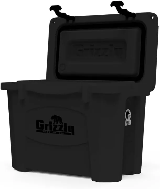Grizzly 15 Cooler | 15 qt Ice Chest Durable Rotomolded Insulated | Made in USA | Warranty for Life | For Beach Boat Camping Fishing Hunting | G15