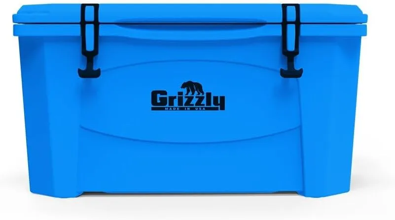 Grizzly 60 Cooler | 60 qt Ice Chest Durable Rotomolded Insulated | Made in USA | Warranty for Life | For Beach Boat Camping Fishing Hunting | G60