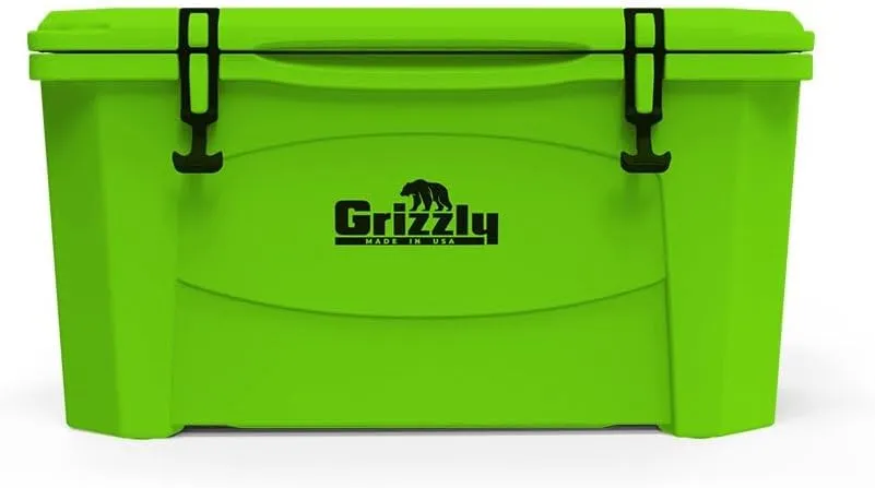 Grizzly 60 Cooler | 60 qt Ice Chest Durable Rotomolded Insulated | Made in USA | Warranty for Life | For Beach Boat Camping Fishing Hunting | G60