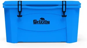 Grizzly 60 Cooler | 60 qt Ice Chest Durable Rotomolded Insulated | Made in USA | Warranty for Life | For Beach Boat Camping Fishing Hunting | G60