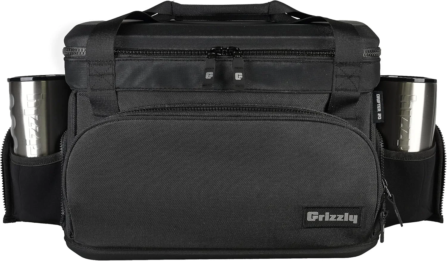 Grizzly Drifter 20 Soft Sided Cooler | 20 qt Flip-Top Cooler Bag | Ice Chest for Beach Boat Camping Fishing Hiking Hunting Picnic | Lightweight Portable Insulated Waterproof