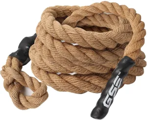GSE Games & Sports Expert Gym Sisal Climbing Rope, Heavy Workout Rope for Indoor/Outdoor Workouts, Great for Climbing Exercises, Strength Training - 6,10,15,20,25,30,40,50 Feet Lengths Available