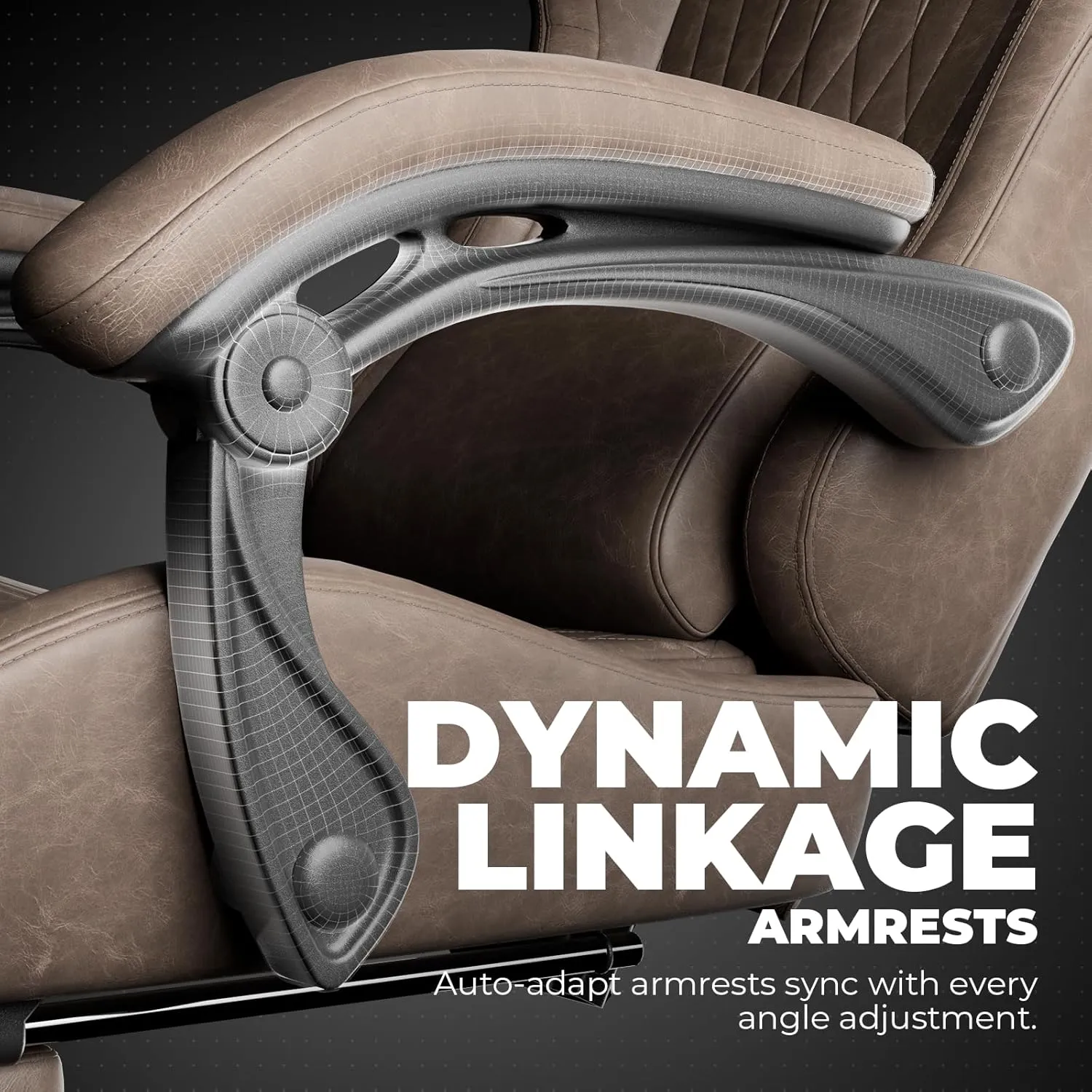 GTPLAYER Gaming Chair with Speakers, Video Game Chairs with Footrest, PC Gamer Chairs for Adults - Padded High Back Ergonomic Reclining Silla Gamer, Linkage Armrest, Ace Pro, Light Brown