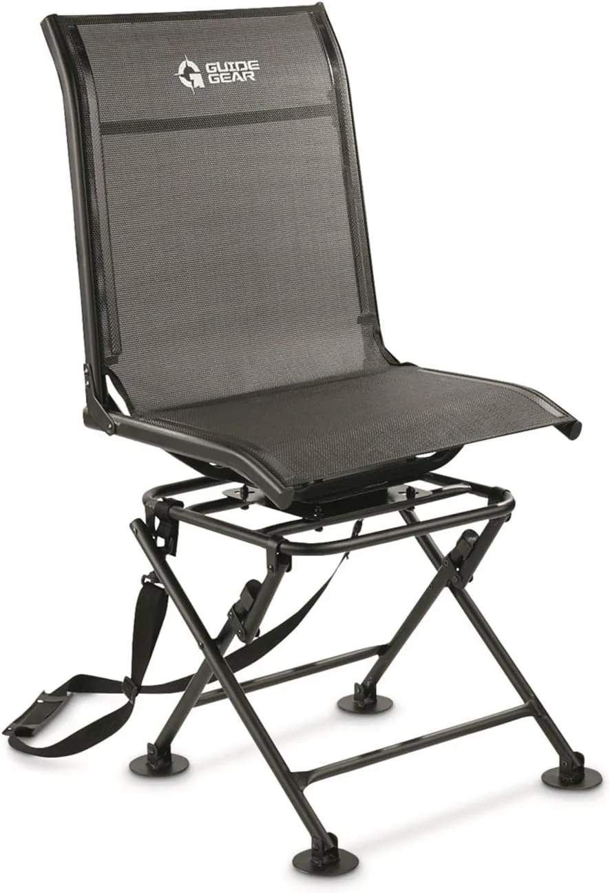 Guide Gear 360º Swivel Hunting Blind Chair, Lightweight, Portable Mesh Hunt Seat, 300-lbs Capacity