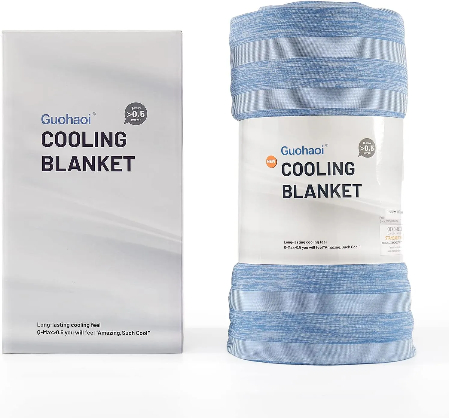 Guohaoi Cooling Throw Blanket for Hot Sleepers,Arc-Chill Q-Max >0.5 Cool Fiber,100% Oeko-Tex Certified Lightweight Summer Cool Blanket for Travel/Outdoor Ultra Cold Breathable,50''x70''