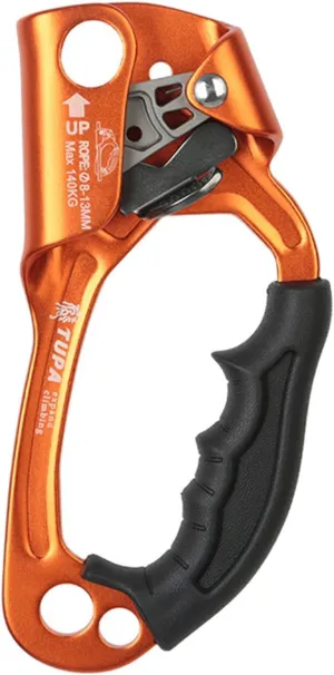 Hand Ascender for Rock Climbing Mountaineering, Orange, Right Hand