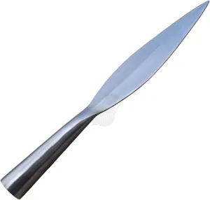 Hand-Forged Medieval Viking Leaf Blade Polish Spearhead Carbon Steel (Blade Length: 6 in