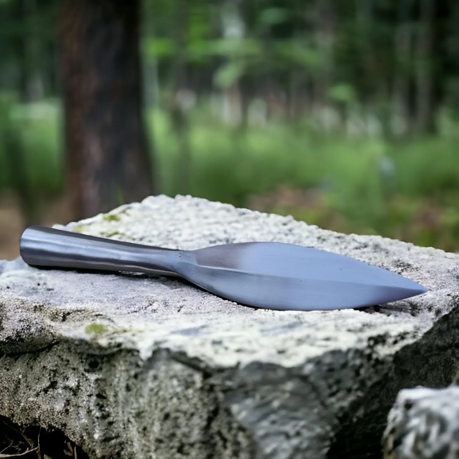 Hand-Forged Medieval Viking Leaf Blade Polish Spearhead Carbon Steel (Blade Length: 6 in