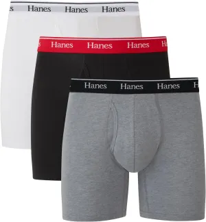 Hanes Originals Men’s Boxer Briefs & Trunks, Stretch Cotton Moisture-Wicking Underwear, Modern Fit Low Rise, Multipacks