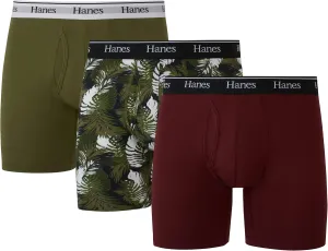 Hanes Originals Men’s Boxer Briefs & Trunks, Stretch Cotton Moisture-Wicking Underwear, Modern Fit Low Rise, Multipacks