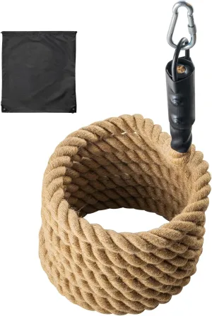 Happybuy Gym Climbing Rope, 1.5" Diameter 25 ft Length Gym Fitness Training Rope, Gym Exercise Workout Rope for Adults, Climbing Rope for Fitness and Strength Training, Climbing Exercise, Home Workout