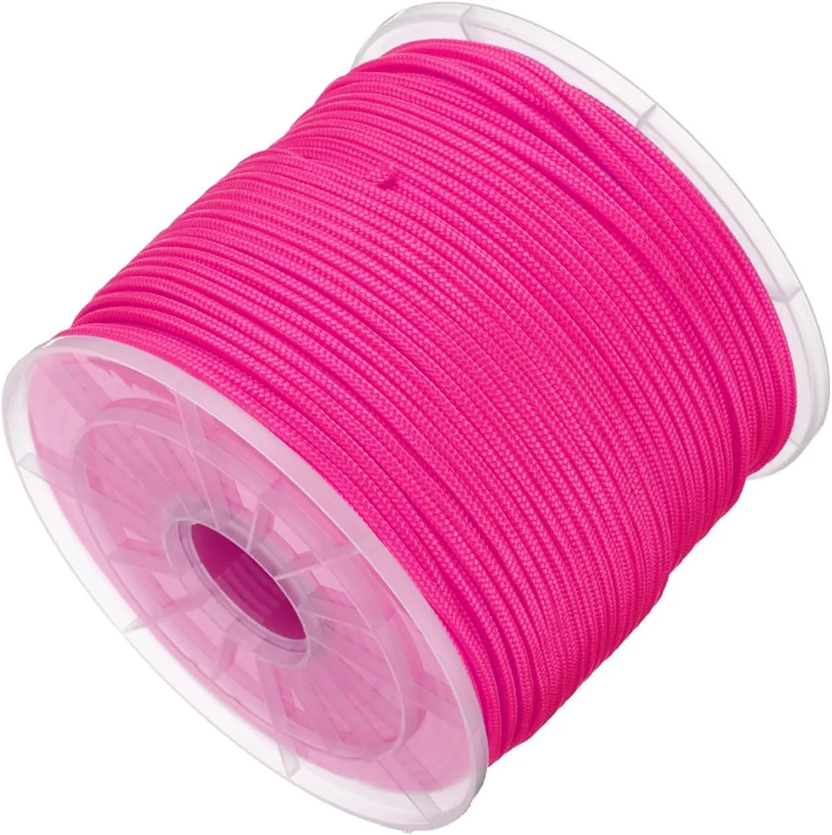 HARFINGTON Solid Braid Nylon Rope 1/8 Inch 500 Ft Multipurpose Polypropylene Utility Rope Cord Line for Camping Flag Pole Climb Knot, Pink