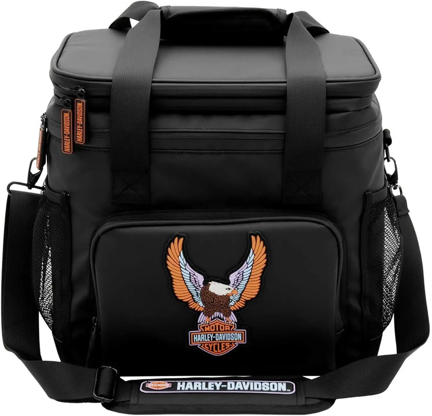 Harley-Davidson Embossed Vivid Bar & Shield Eagle Soft Sided Cooler, Black