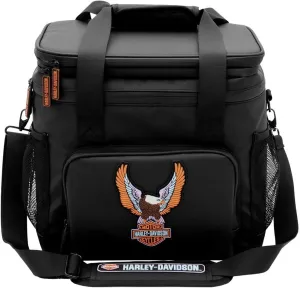 Harley-Davidson Embossed Vivid Bar & Shield Eagle Soft Sided Cooler, Black