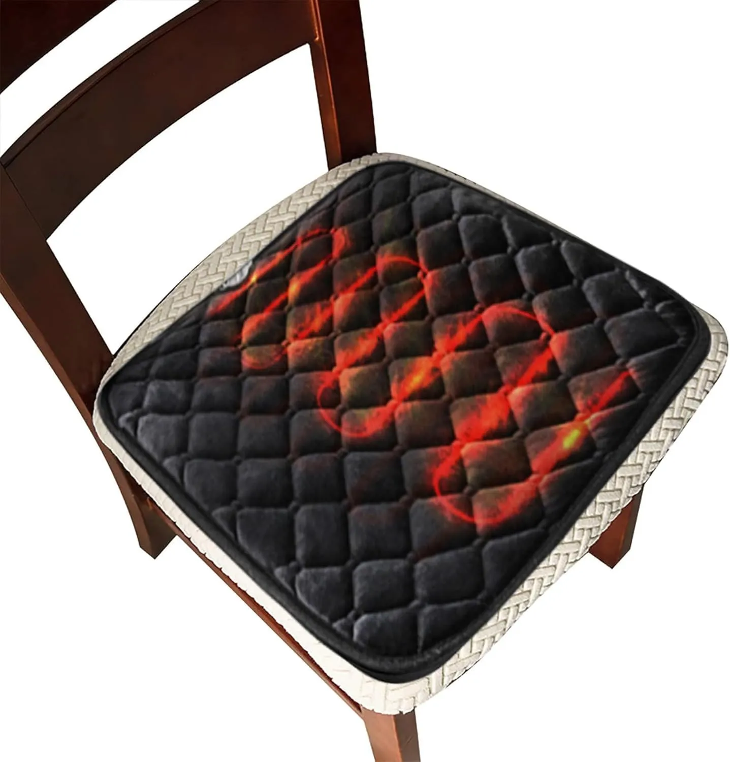 Heating Portable Seat Cushion, USB Heated Seat Pad for Office Chair with Fast Heat, Heated Stadium Seats Winter seat Warmer for Outdoor Sports (Black-4)