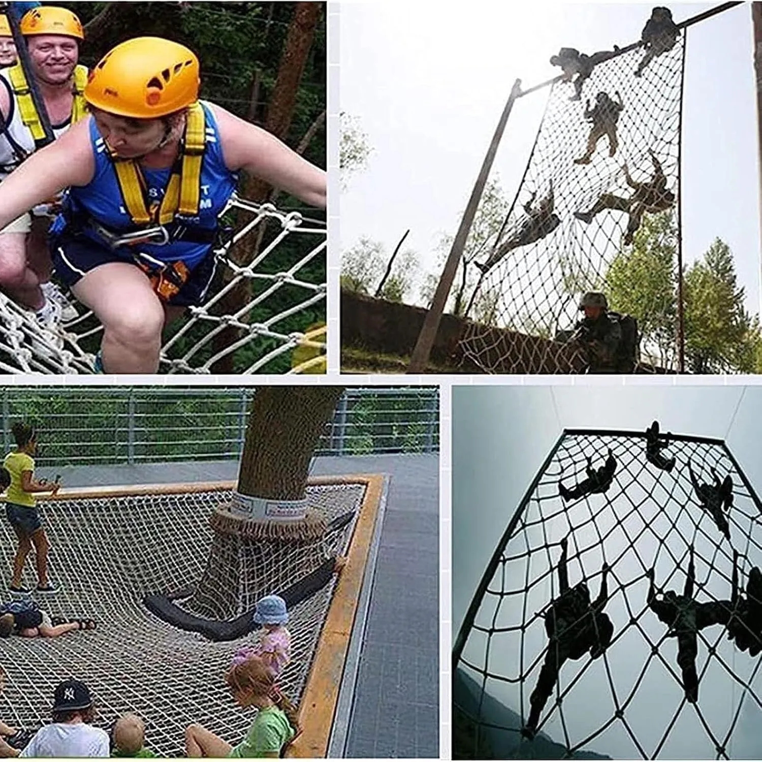 Heavy Duty Climbing Cargo Net, Backyard Playground Rope Ladder Rope Netting, Adults Fitness Net, Indoor Wall Decorative Net,3 * 4m(10 * 13ft)