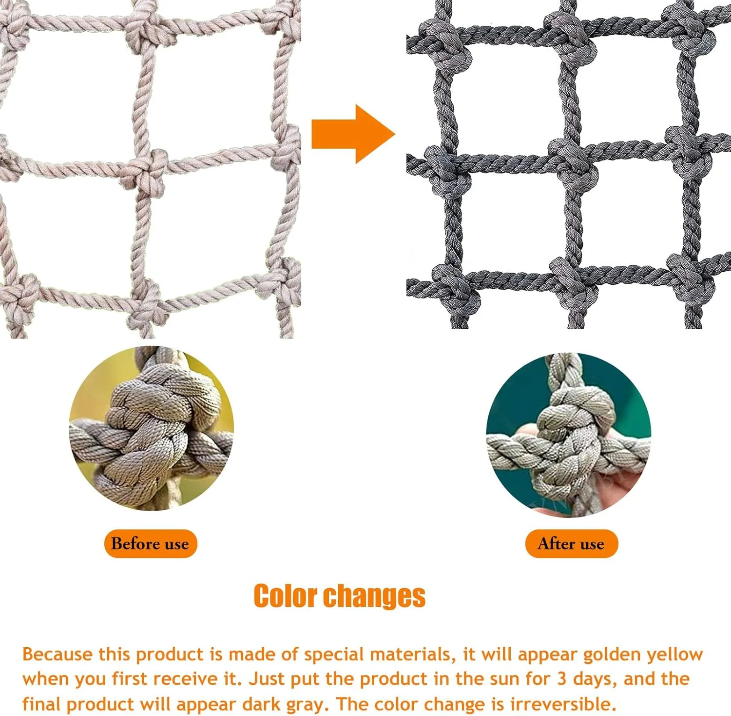 Heavy-Duty Climbing Cargo Net for Kids - Outdoor Play Equipment Safety Rope Netting for Backyard Treehouse Fence Decor -Indoor/Outdoor Climb Protection Net,200x200cm