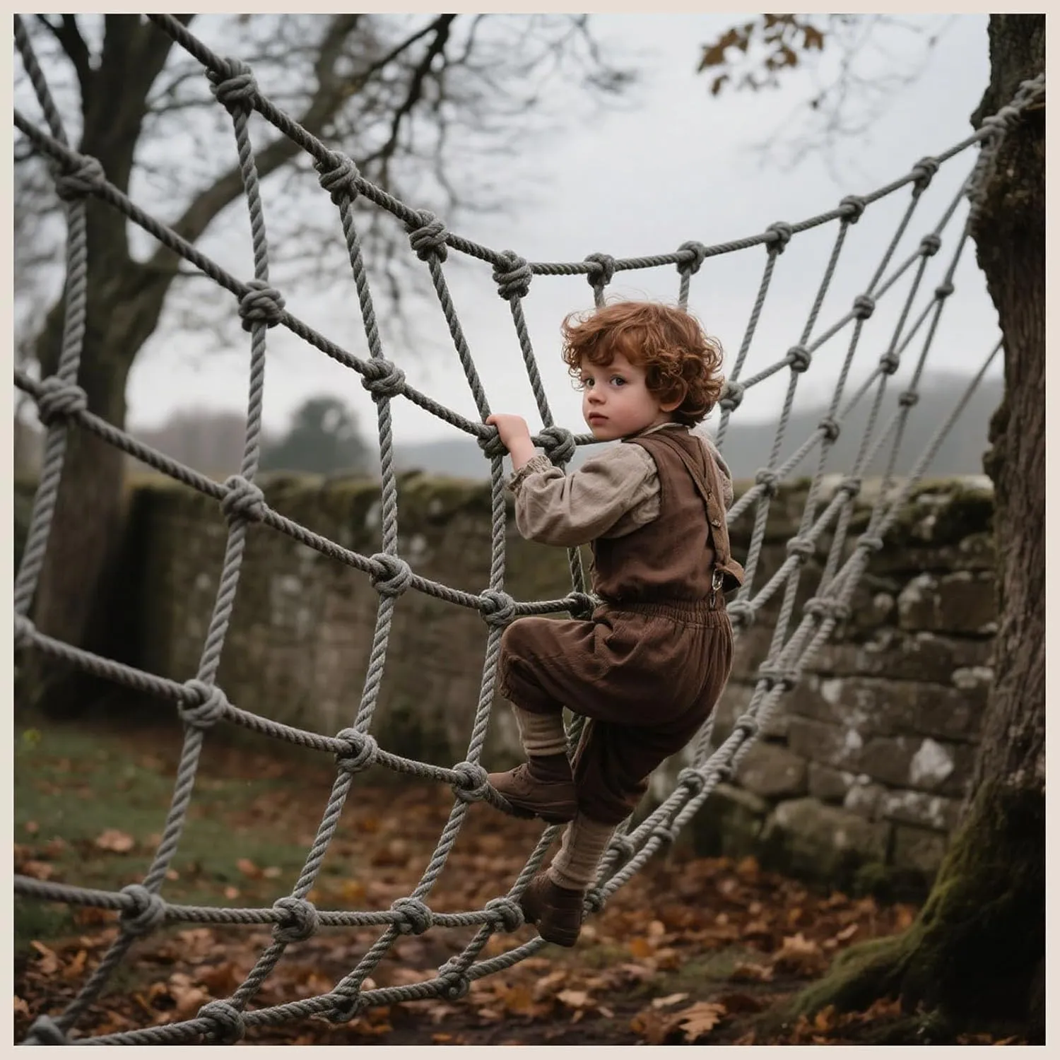Heavy-Duty Climbing Cargo Net – Large Playground Net Climbing Net for Kids | Indoor & Outdoor Safety Net | Treehouse Rope Ladder,Swing Set Accessory,1×4m/3.28×13.12 ft