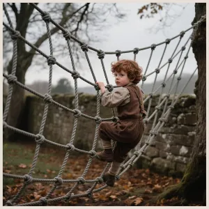 Heavy-Duty Climbing Cargo Net – Large Playground Net Climbing Net for Kids | Indoor & Outdoor Safety Net | Treehouse Rope Ladder,Swing Set Accessory,1×4m/3.28×13.12 ft