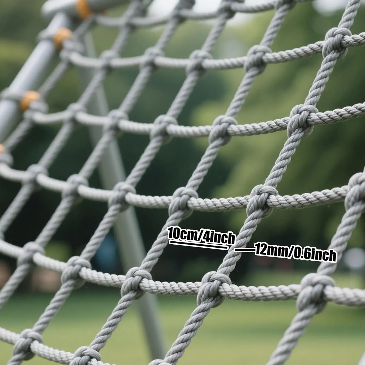 Heavy-Duty Climbing Cargo Net – Large Playground Net Climbing Net for Kids | Indoor & Outdoor Safety Net | Treehouse Rope Ladder,Swing Set Accessory,1×4m/3.28×13.12 ft