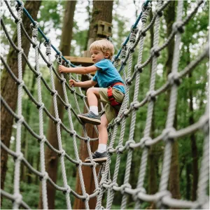 Heavy Duty Climbing Cargo Net Polyamide Playground Safety Net Climbing Net for Kids Outdoor Treehouse Netting Rope Ladder Stair Balcony Railing Protection Net,6.6x13.1ft