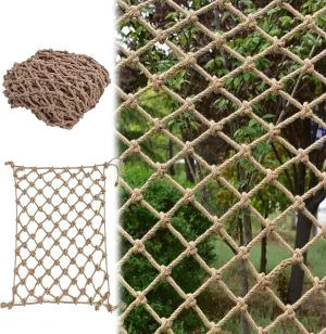 Heavy Duty Climbing Frame Net - Hemp Rope Cargo Net for Backyard Playground, Adults Fitness, Cargo Ladder, Wall Grid - Durable Rope Netting(10x26FT/3x8(M))