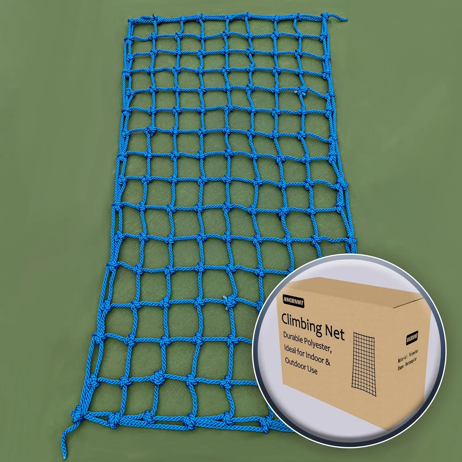 Heavy-Duty Climbing Net with 6 Sizes - Perfect for Kids, Versatile on Balcony, Railing Polyester Fiber, Exquisite Craftsmanship (4ft x 8ft)