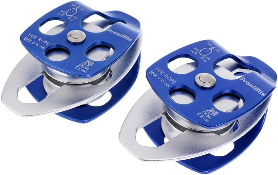 Heavy Duty Pulley System for Rope Climbing and Rigging