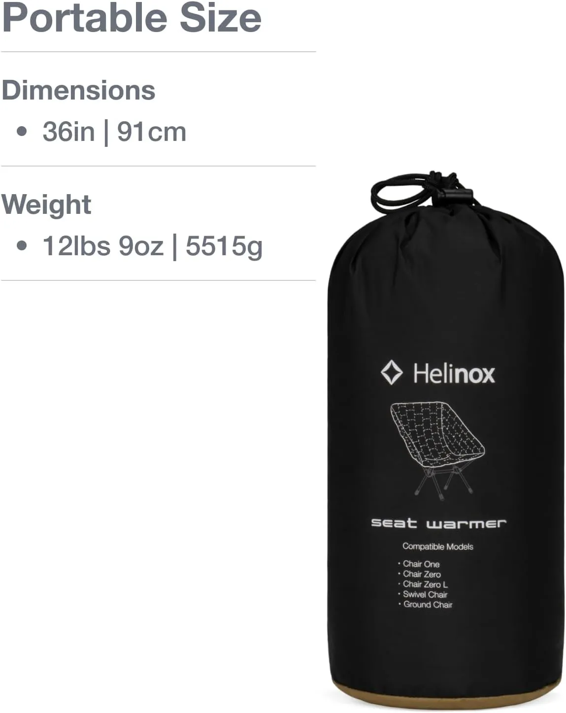 Helinox Seat Warmer Insulated Fitted Chair Cover