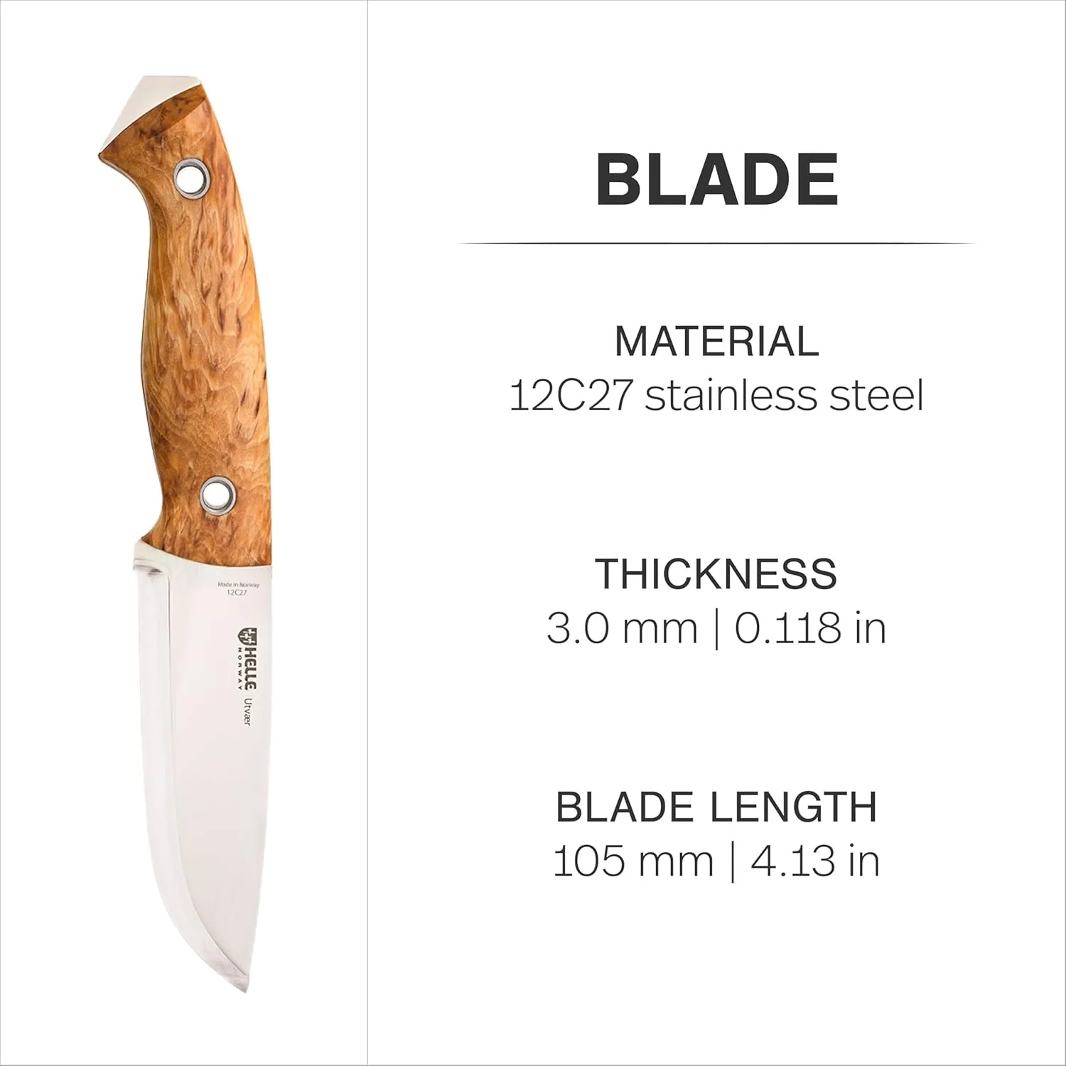 HELLE Knives - Fixed Blade - Classic - Full Tang - Made in Norway